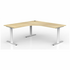 OLG Agile Fixed 90 Degree Workstation 1800x1800x750 New Oak Worktop with White Frame OG_AGF90181875W_NORH image NaN