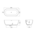 Claybrook Skye 1500 Freestanding Bath - Dover White 3347002355 image NaN