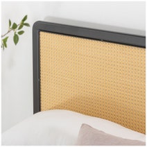 Zinus Queen Bed Frame with Black Rattan Headboard and Metal Base AU-FBMMH8ZC-14Q hero image