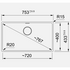Franke Maris 720mm Single Bowl Flushmount Sink Stone Grey MRG210-72SG-B image NaN