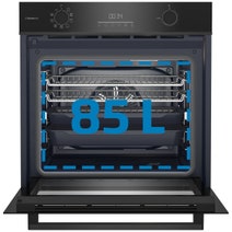 Beko 60cm Built-In Oven with Airfry-SteamAdd & Pyrolytic Cleaning Black BBO6851PDX1 hero image