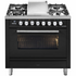 ILVE Professional Plus Series 90cm 6 Burner & Teppanyaki Freestanding Electric Oven with Milano Knobs P09FDWE3MG image NaN