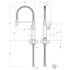 Gessi 60061R Happy Sink Kitchen Mixer with Pull Out Tap image NaN
