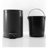 SOGA 12L Black Trash Bin RUBBISHBINROUND12LB image NaN