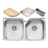 Oliveri Nu-Petite WA63UPACK Double Bowl Undermount Sink Pack image NaN