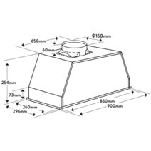 Omega 90cm Undermount Rangehood Matt Black ORU90MB hero image