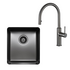 Titan Essentials 350mm Single Bowl Sink & Pull Out Gooseneck Kitchen Mixer Tap Package - Gunmetal TSGMPK402 image NaN