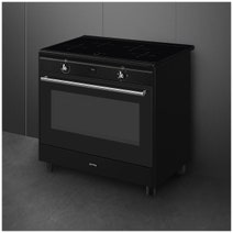 Smeg 90cm Induction Freestanding Oven Black CX91IMBL hero image