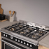 Bertazzoni 90cm Heritage Series Matte Black Dual Fuel Freestanding Oven HER96L1ENET image NaN