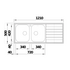 Blanco LIVIT 8S Double Bowl Inset Sink with Right Hand Drainer LIVIT8SL image NaN
