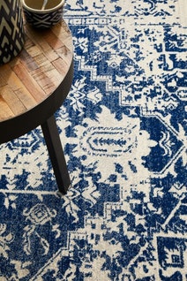 Rug Culture Evoke Medium White Navy Rug 230X160CM - EVO253WNAV230X160 hero image