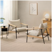 Zinus Accent Chair Light White AU-USHSL5ZC-31B hero image