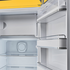 Smeg 270L 50's Retro Style Aesthetic Top Mount Fridge Yellow FAB28RYW3 image NaN