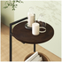 Zinus Round Metal and Wood Bedside Table Dark Brown AU-UTNST3-24B image NaN