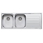 Oliveri Flinders Double Bowl Topmount Sink with Right-Hand Drainer FL171-NTH hero image