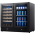 KingsBottle 34 Bottle Dual Zone Under Bench Wine Fridge KB190BW-BLK image NaN