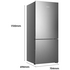 Hisense 417L PureFlat Bottom Mount Refrigerator Silver HRBM418S image NaN