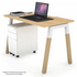 Jason.L Quadro A Leg Maple Desk with Natural Leg White Cross Beam QDW1006.W.ME image NaN