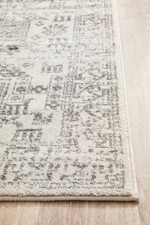 Rug Culture Chrome Medium Silver & Off White Rug 300X80CM - CRO-ADD-SIL-300X80 hero image