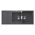 Abey Schock Signus 1& 3/4 Bowl Topmount Sink with Left Hand Drainer Stone D200SR image NaN