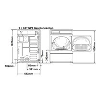 Speed Queen 9kg Natural Gas Vented Dryer Stainless Steel ADGE9BSS-GAS-NG hero image