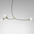 CTO Lighting Ivy Horizontal 3 Pendant Light - Bronze and Satin Brass with Opal Glass Shades IVYPE3BZGO image NaN