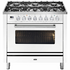 ILVE Professional Plus Series 90cm Hybrid Freestanding Oven with Milano Knobs P096DWH3WH image NaN