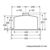 Siemens 52cm iQ500 Under Cupboard Rangehood LB57574AU hero image