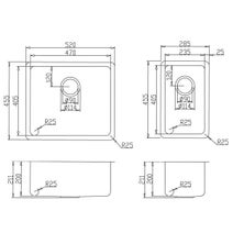 Titan Large and Small Bowl Sink TSAB5228 hero image