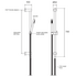 Rogerseller Tonic Baton Shower on Integrated Rail - Brushed Nickel 3506004007 image NaN