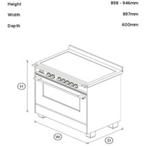 Fisher & Paykel 90cm Series 7 Classic Freestanding Induction Electric Oven Black OR90SCI4B1 hero image