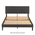 Zinus Single Cambril Bed Frame Fabric Bed Base Upholstered Kids Dark Grey AU-FPPBC1-38S image NaN