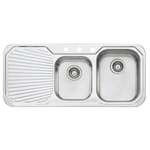 Oliveri PE3123TH Petite 1 & 3/4 Bowl Left Hand Drainer Sink hero image