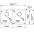 Franke Maris 350mm Double Bowl Undermount Sink with Extension Drainer Onyx MRG120-35ON-FPC image NaN