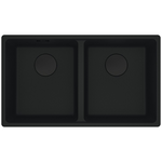 Franke Maris 350mm Double Bowl Undermount Sink with Extension Drainer Matte Black MRG120-35MB-FPC hero image