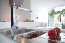 Franke Neptune 1 and 1/4 Bowl Sink with Right Hand Drainer NEX651RHD hero image