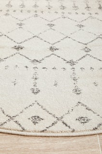 Rug Culture Chrome Small Silver & Off White Rug 150X150CM - CRO-ELS-SIL-150X150 hero image