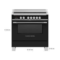 Fisher & Paykel 90cm Series 7 Classic Freestanding Induction Electric Oven Black OR90SCI4B1 hero image