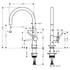 Hansgrohe Talis M54 220 1jet Sink Mixer Tap - Stainless Steel 72804803 image NaN