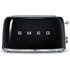 Smeg 50s Retro Style 4 Slice Toaster Black TSF02BLAU image NaN