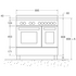 Bertazzoni Professional Series 90cm 5-Zone Induction Cooktop with Electric Double Oven Cooker Bianco PRO95I2EBIT image NaN