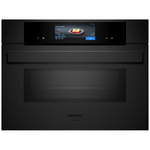 Siemens iQ700 60cm Pyrolytic Compact Oven with Microwave Matte Black CM978GMM1 hero image