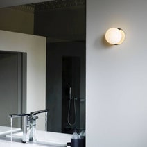 CTO Lighting Mezzo Wall Or Ceiling Light - Brass and Opal MEZCWSSBGO hero image