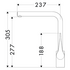 Hansgrohe 14802003 Cento Square L Right Angle Kitchen Mixer Tap image NaN