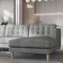 Ostro Esperence Three Seater Right Hand Chaise Sofa Steel U501SARHFCSXSHX image NaN