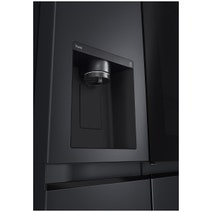 LG 635L Side by Side InstaView Fridge with Ice & Water Dispenser Matte Black GS-V600MBLC hero image