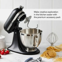 KitchenAid KSM195 Artisan Stand Mixer Matte Black 5KSM195PSABM hero image