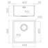 Artinox Radius 40 Single Bowl Sink ARTRAD4040 image NaN