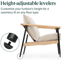 Zinus Accent Chair Light White AU-USHSL5ZC-31B hero image