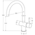 Sussex Taps Voda Sink Mixer Curved Brushed Brass Gold VSMC-40 image NaN